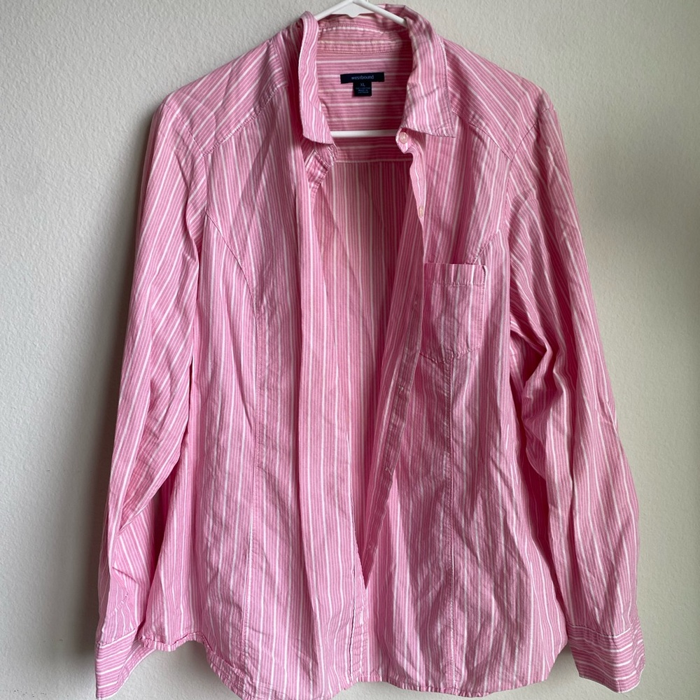 Vintage Pink Striped Shirt